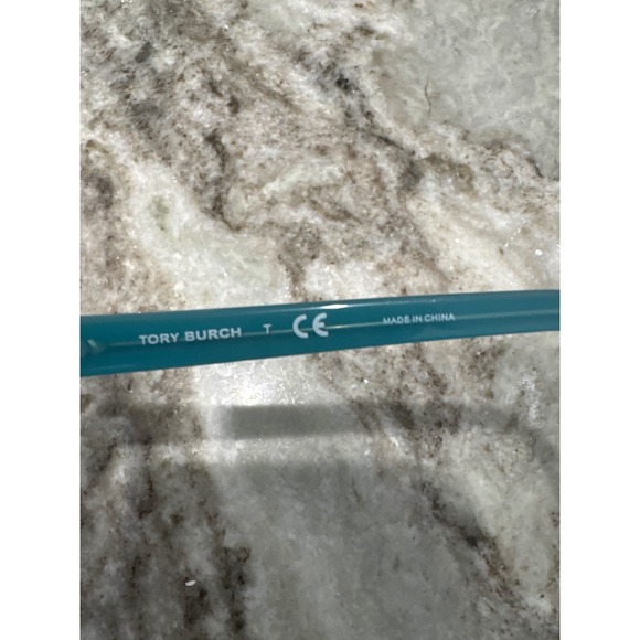 Tory Burch TY2031 eyeglass frame in a blue tortoise and teal color variant - Picture 8 of 11